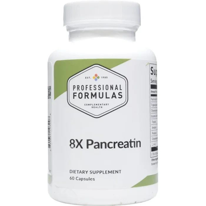 8X Pancreatin 60 caps by Professional Formulas