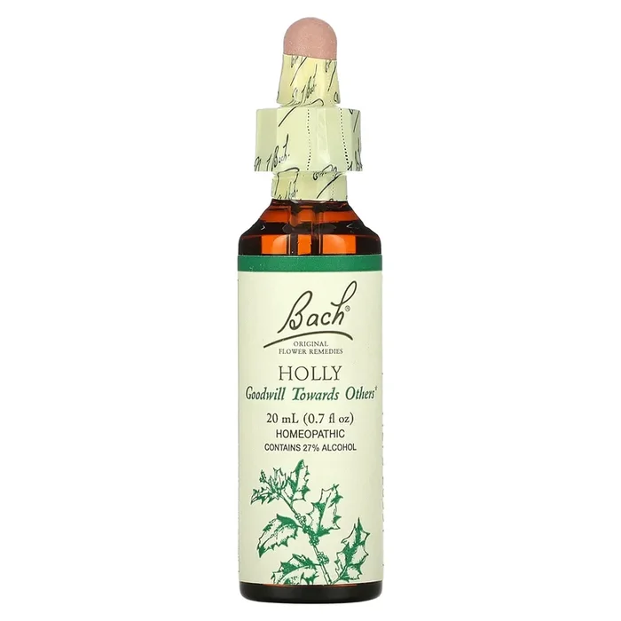 Bach Flower, Flower Essence Holly, .7 oz Liquid