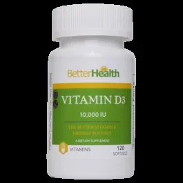 Better Health Vitamin D3 10,000 IU–120 Softgels