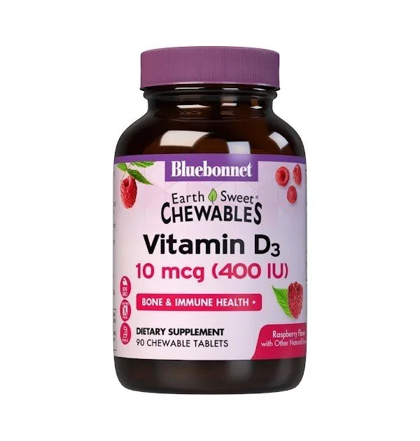 Bluebonnet Earth Sweet Chewable Vitamin D3 400 IU 90 Chewable