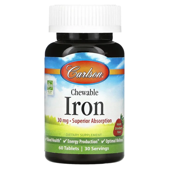 Carlson Labs, Chewable Iron, 60 Tablets