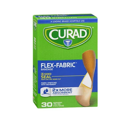 Curad, Flex-Fabric Bandages 0.75 X 3 Inches, 30 Each