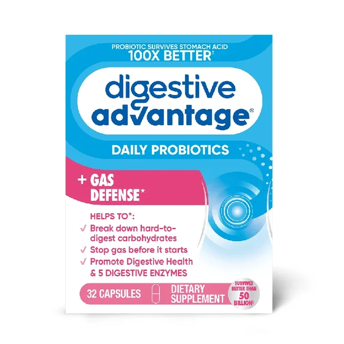 DIGESTIVE ADVANTAGE® Daily Probiotics + Gas Defense