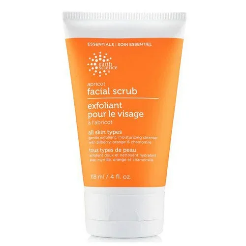 Earth Science, Apricot Gentle Facial Scrub Creme, 4 OZ