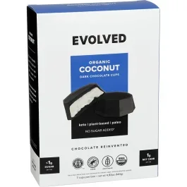 Evolved Organic Coconut Dark Chocolate Cups–7 Cups-4.93 oz