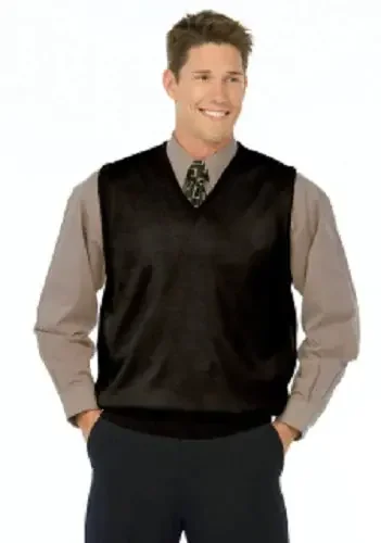 Fashion Seal Uniforms – Sweater Vest X-Large Black Without Pockets Sleeveless Male – 24931-XL
