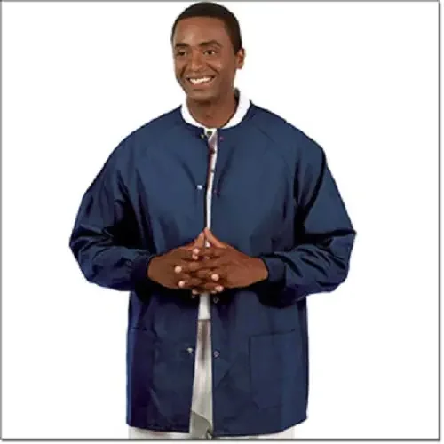 Fashion Seal Uniforms – Warm-Up Jacket Navy Blue 4X-Large Hip Length Reusable – 7696-8134155-8134933-4XL