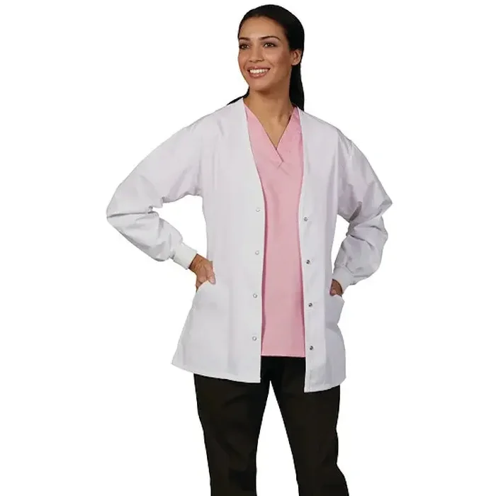 Fashion Seal Uniforms – Warm-Up Jacket White Medium Hip Length Reusable – 7364-M-8134302