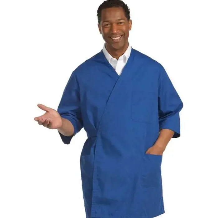 Fashion Seal Uniforms – Wrap Jacket Royal Blue Medium Hip Length Reusable – 3255-M
