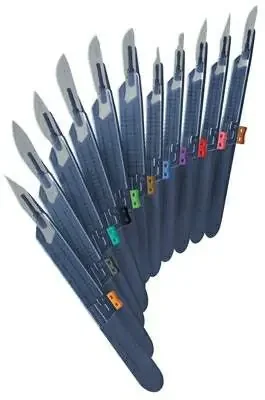 Feather Safeshield – Safety Scalpel No. 15 Stainless Steel / Plastic Classic Grip Handle Sterile Disposable – 2980 15