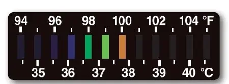 FeverScan – Disposable Forehead Thermometer 35 to 41 °C / 94 to 105 °F Line Indicator Display – 492