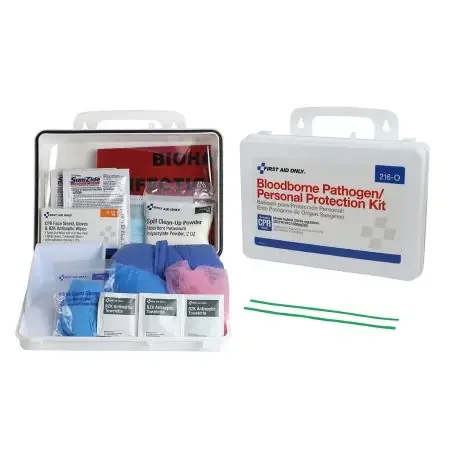 First Aid Only – Bloodborne Pathogen Spill Clean Up / Personal Protection With CPR Pack Kit – 216-O