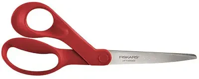 Fiskars Premier – Utility Scissors 8 Inch Length Left-handed Finger Ring Handle Blunt Tip / Blunt Tip – 24-6501