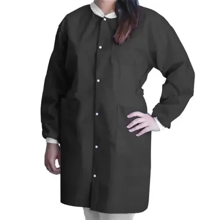 FitMe – Lab Coat Black Small Knee Length Disposable – UGC-6600-S
