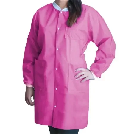 FitMe – Lab Coat Bubblegum Pink Large Knee Length Disposable – UGC-6610-L