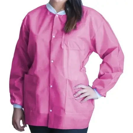 FitMe – Lab Coat Raspberry Pink Medium Knee Length Disposable – UGC-6609-M