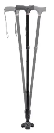 Flex-N-Go – Folding Cane Aluminum 32-1/2 to 39-1/2 Inch Height Black – RTL10305