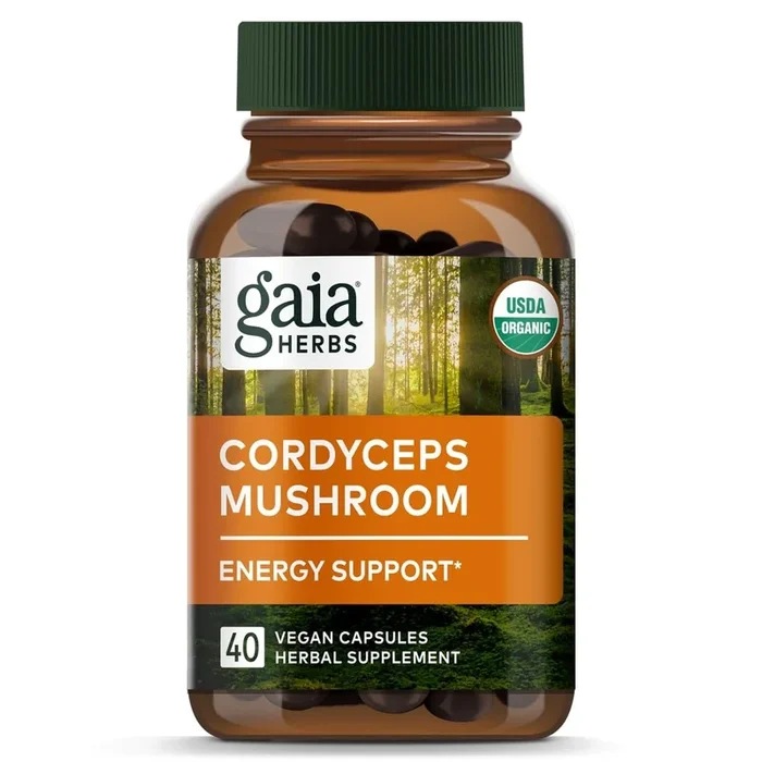 Gaia Herbs – Cordyceps Mushroom Energy Support 450 mg. – 40 Capsules