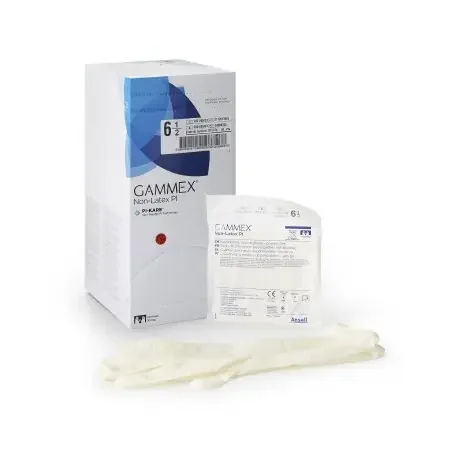 GAMMEX Non-Latex PI – Surgical Glove Size 6.5 Sterile Pair Polyisoprene Extended Cuff Length Smooth White Not Chemo Approved – 20685765