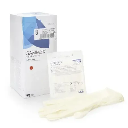 GAMMEX Non-Latex PI – Surgical Glove Size 8 Sterile Pair Polyisoprene Extended Cuff Length Smooth White Not Chemo Approved – 20685780
