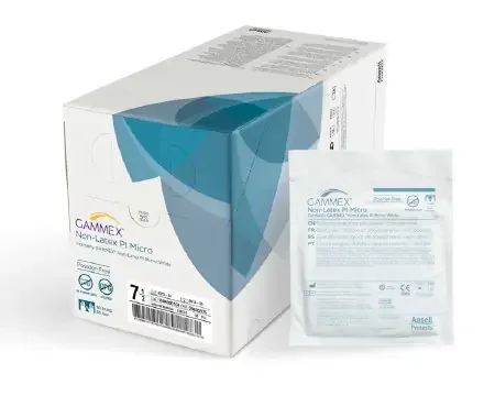 GAMMEX Non-Latex PI Micro – Surgical Glove Size 8 Sterile Pair Polyisoprene Extended Cuff Length Smooth White Not Chemo Approved – 20685980