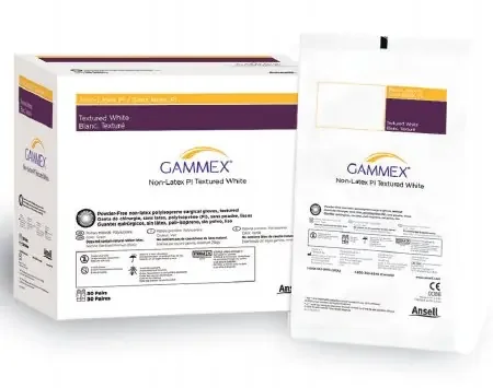 GAMMEX Non-Latex PI Textured – Surgical Glove Size 8.5 Sterile Pair Polyisoprene Extended Cuff Length Textured White Not Chemo Approved – 20688285
