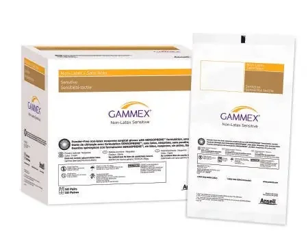 GAMMEX Non-Latex Sensitive – Surgical Glove Size 8.5 Sterile Pair Polychloroprene Extended Cuff Length Smooth Cream Chemo Tested – 20277285