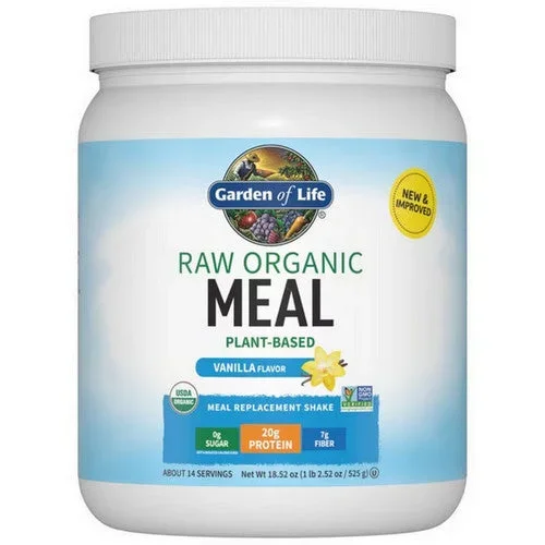 Garden of Life, Gol Raw Organic Meal – Real Raw Vanilla (Mini), 558 Grams