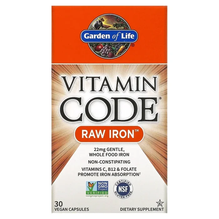 Garden Of Life, Vitamin Code – Iron, 30 Vegan Capsules