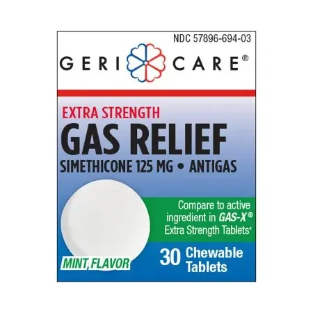Geri-Care – Gas Relief 125 mg Strength Tablet 30 per Bottle – 694-03-GCP