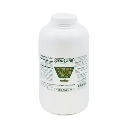 Geri-Care – Joint Health Supplement Calcium / Vitamin D 500 mg – 200 IU Strength Tablet 1000 per Bottle – 742-10-GCP