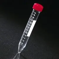 Globe Scientific – Centrifuge Tube Conical Bottom Plain 17 X 120 mm 15 mL Red Screw Cap Acrylic Tube – 6267