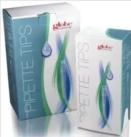 Globe Scientific – Specific Pipette Tip 1 to 200 µL Graduated Sterile – 151150YRS-96