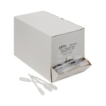 Globe Scientific – Transfer Pipette 5 mL 0.25 mL Graduation Increments NonSterile – 137030