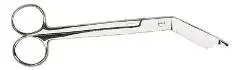 Grafco – Bandage Scissors Lister 5-1/2 Inch Length Surgical Grade Stainless Steel NonSterile Finger Ring Handle Angled Blunt Tip / Blunt Tip – 2608