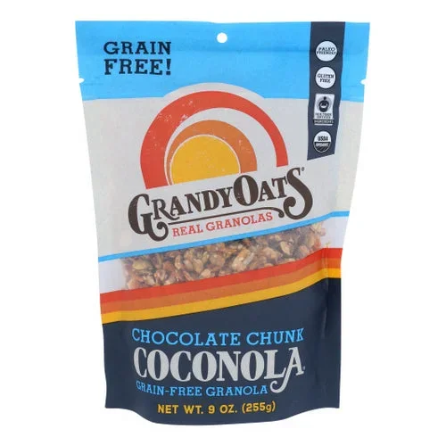 Grandy Oats, Organic Granola Chocolate Chunk Coconola, 9 Oz(Case Of 6)
