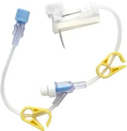 Gripper Plus – Huber Infusion Set 19 Gauge 1 Inch 8 Inch Tubing Luer Lock Needleless Port – 21-2969-24