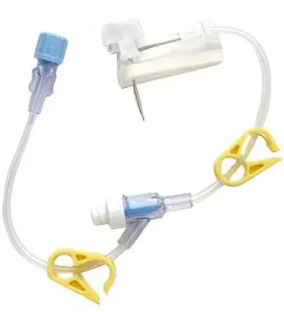 Gripper Plus – Huber Infusion Set 22 Gauge 3/4 Inch 8 Inch Tubing Luer Lock Needleless Port – 21-2961-24