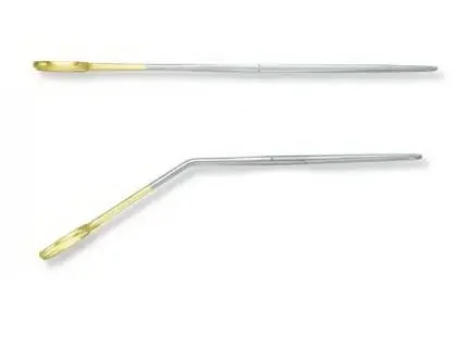 Gynex – Tenaculum 25 cm, 1 to 2 mm Tip, Stainless Steel, Braun, Straight Handle – T2230