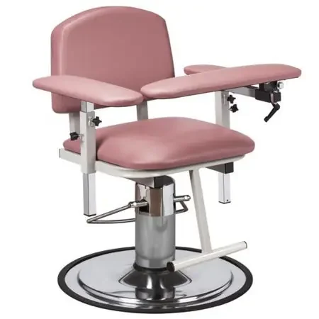 H Series – Blood Drawing Chair Single Adjustable Flip Up Armrest Black – 6310-3BK