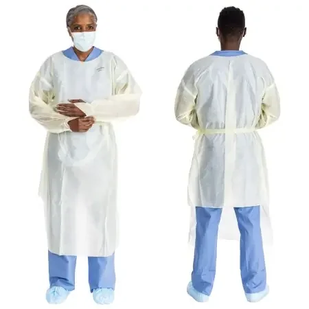 Halyard Basics – Protective Procedure Gown Large Yellow NonSterile AAMI Level 2 Disposable – 43008
