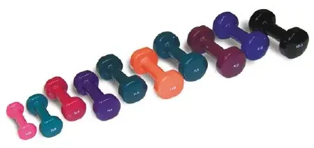 Hausmann Industries – Dumbbell Set 10 Piece set 1 lbs. / 2 lbs. / 3 lbs. / 4 lbs. / 5 lbs. / 6 lbs. / 7 lbs. / 8 lbs. / 9 lbs. / 10 lbs. – 5505