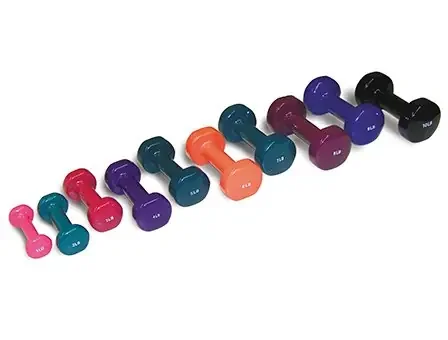 Hausmann Industries – Dumbbell Set 5 Piece Set 1 lbs. / 2 lbs. / 3 lbs. / 4 lbs. / 5 lbs. – 5503