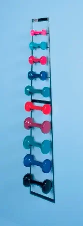 Hausmann Industries – Dumbbell Set with Storage Rack 10 Piece Set with Wall Rack 1 to 10 lbs. – 5555-100