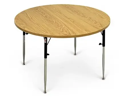 Hausmann Industries – Table 26 to 34 X 48 Inch Natural Oak High Pressure Laminate 1-1/8 Inch Top Dimensions 150 lbs. Weight Capacity – 4333