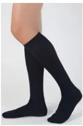 Health Support – Compression Stocking Knee High Size E / Regular Black Closed Toe – 101504