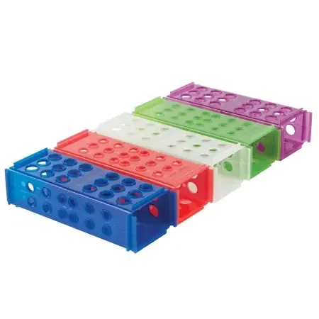 Heathrow Scientific – 4-Way Test Tube Rack 60 Place 13 X 75 mm / 13 X 100 mm / 16 X 100 mm / 16 X 125 mm / 17 X 120 mm Assorted Colors 2-4/5 X 3-4/5 X 9-1/8 Inch – 120683