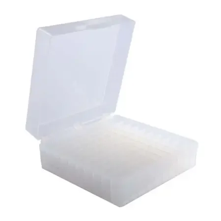 Heathrow Scientific – Cryo Storage Box 2-1/5 X 5-3/5 X 6 Inch Natural Polypropylene 100 Tube Capacity – 120042