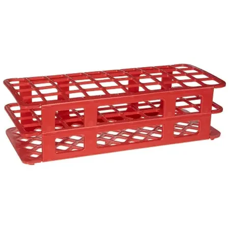 Heathrow Scientific – Fold and Snap Test Tube Rack 40 Place 5 to 30 mL Tube Size Red 2-2/5 X 4-1/8 X 9-2/3 Inch – HS243071R