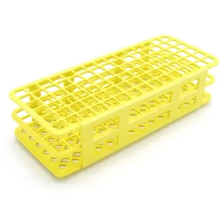 Heathrow Scientific – Fold and Snap Test Tube Rack 90 Place 5 to 10 mL Tube Size Yellow 2-2/5 X 4-1/8 X 9-2/3 Inch – HS243073Y